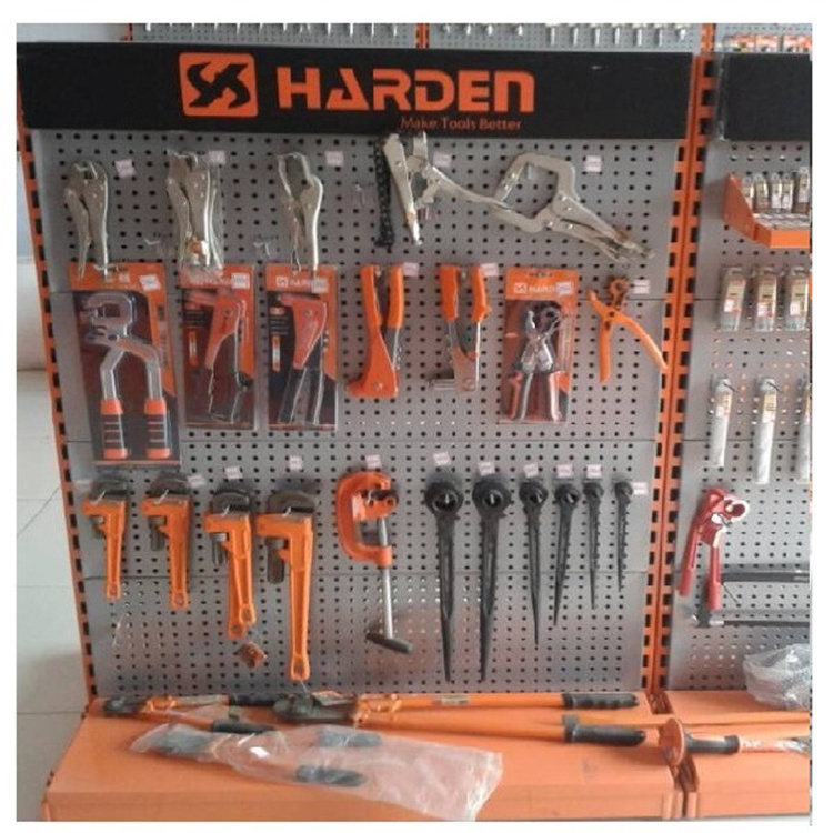 High Quality Metal Pegboard Floor Hardware Garage Tool Display Rack Stand