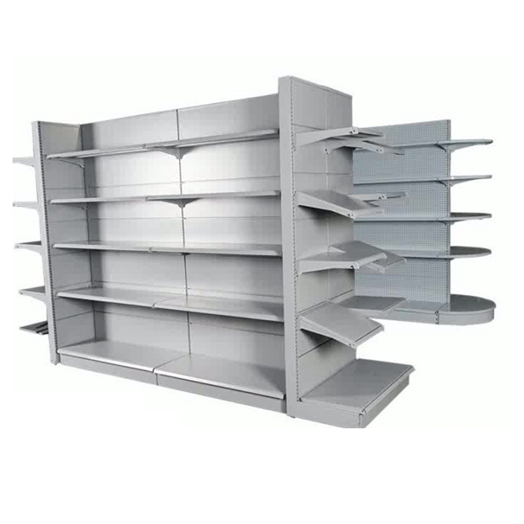 LOW MOQ Double Sided Gondola Shelving Display Stand Supermarket Rack Shelves