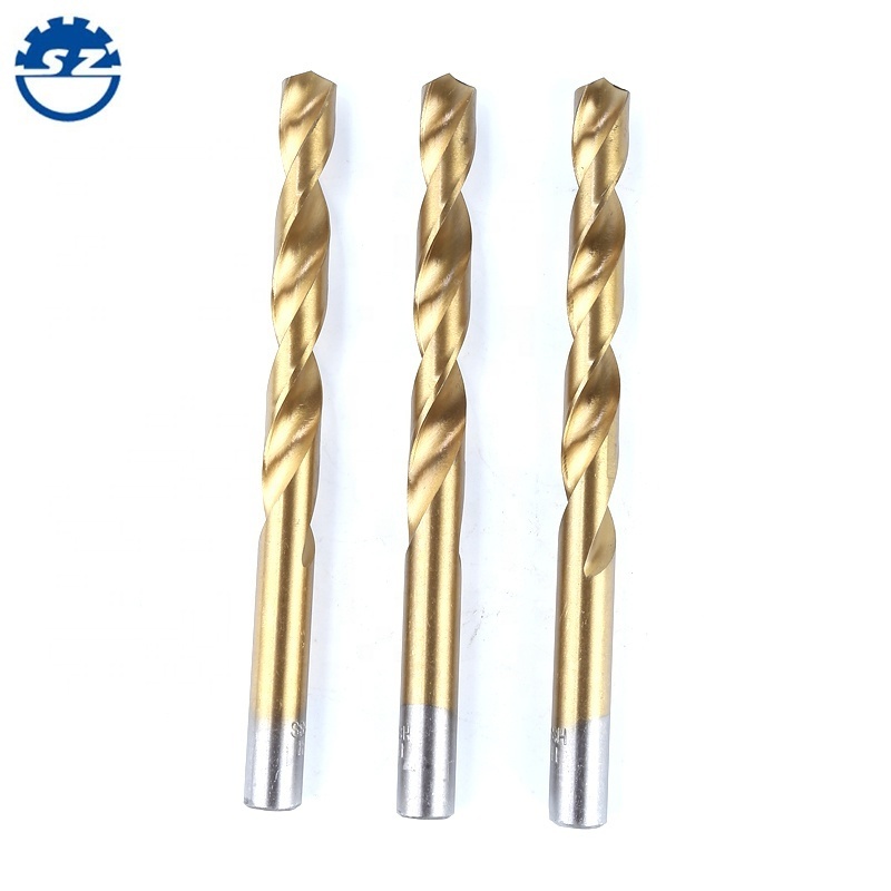 DIN 338   HSS 4341 Titanium Coated Straight Shank Twist Dril Bit For Metal Drilling