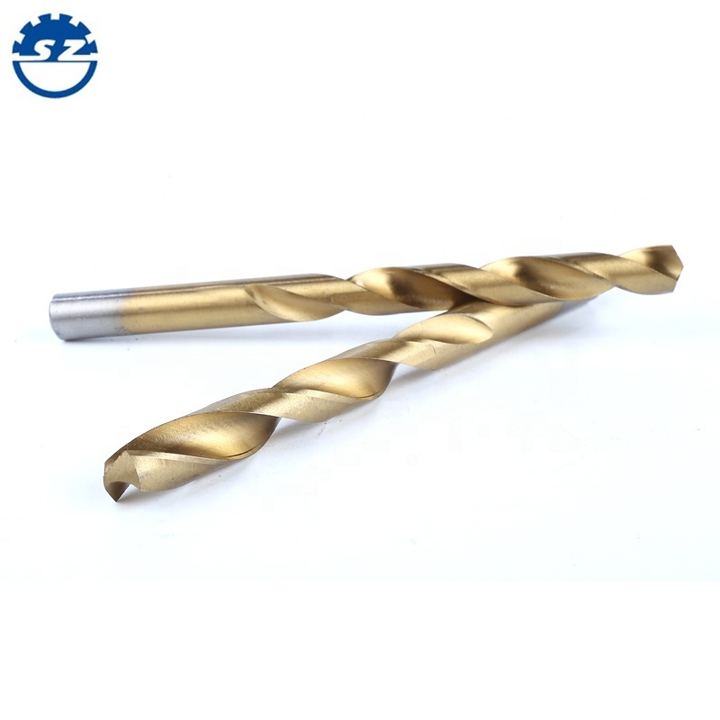 DIN 338   HSS 4341 Titanium Coated Straight Shank Twist Dril Bit For Metal Drilling