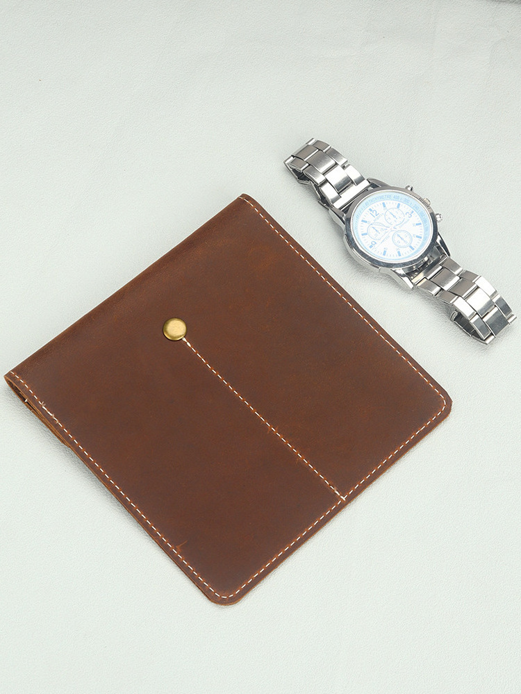 double watch snap button watch gift leather jewelry watch bag for sale