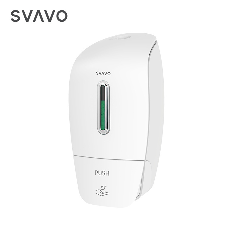 SVAVO Hotel Bathroom Wall mounted Plastic Manual 800ml refillable Liquid Gel Shampoo Foam Soap Dispenser