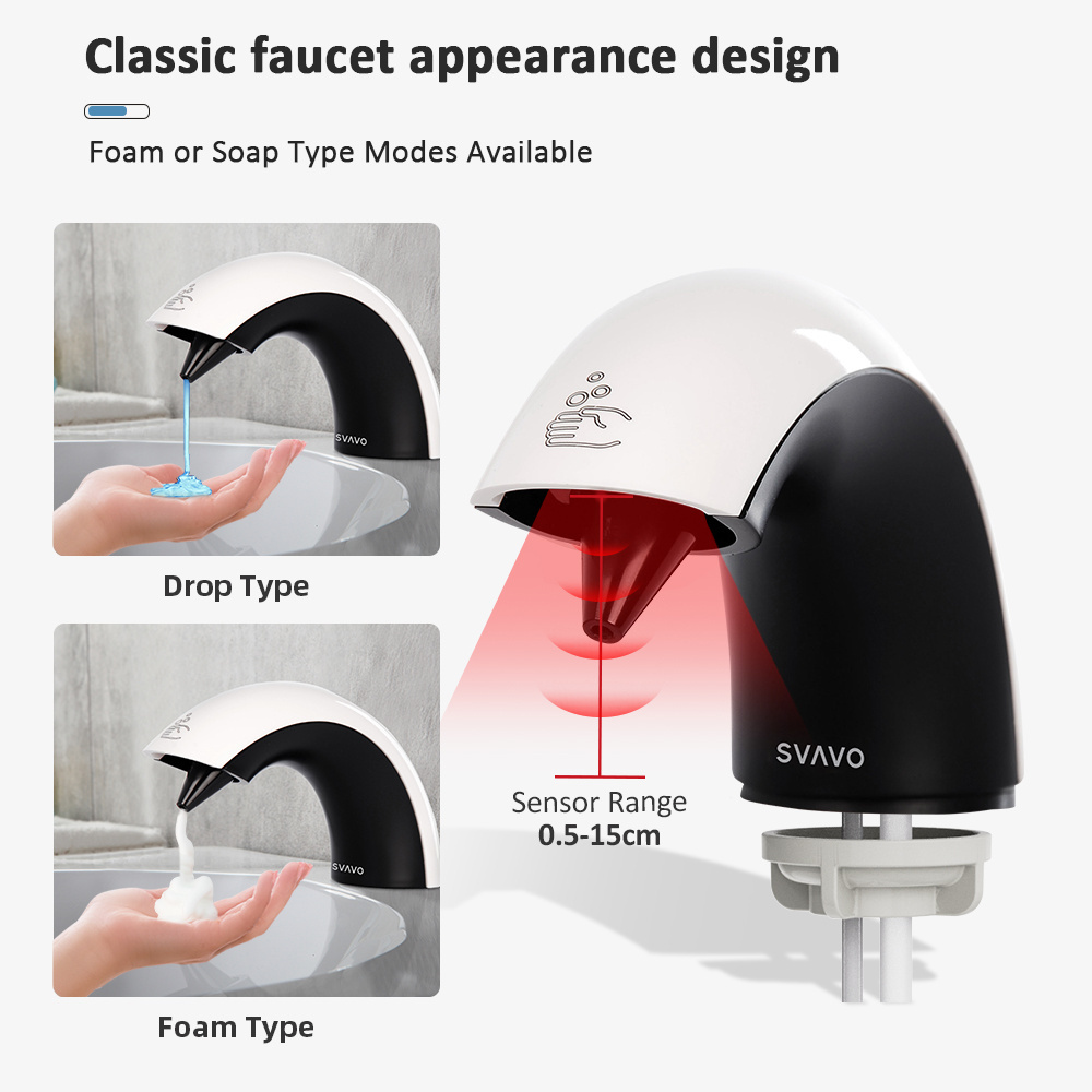 Faucet Style Sensor Touchless Automatic Foam Soap Dispenser for Bathroom