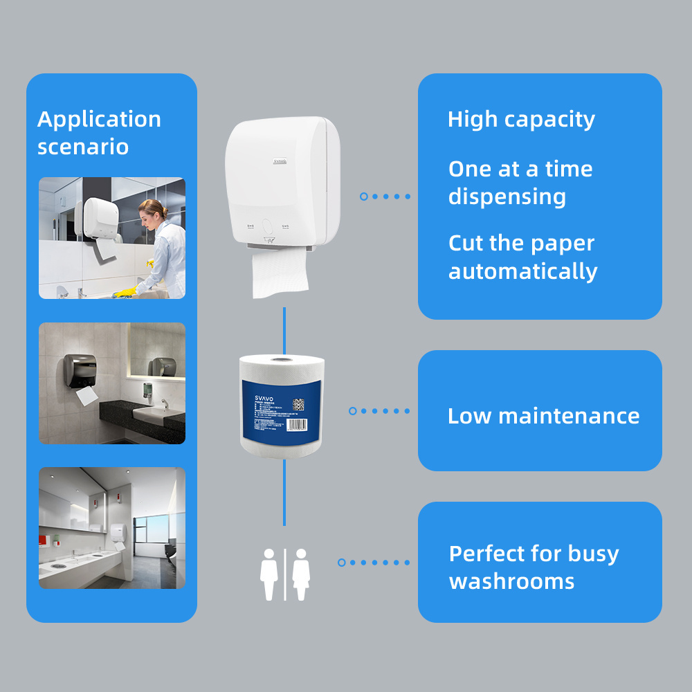 Paper Towel Dispenser Automatic Hot Selling Dispenser Paper with Shelf for Public Restroom Toilet Paper Holder