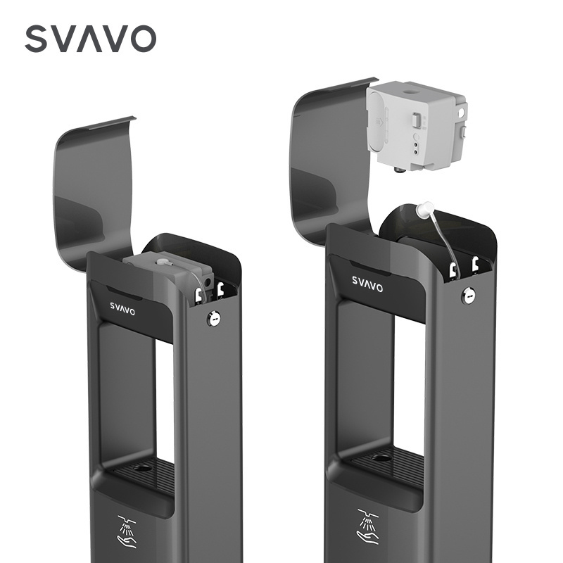 SVAVO Large 5L Hygiene Station with temperature sensor Automatic Soap Dispenser 75% alcohol Liquid