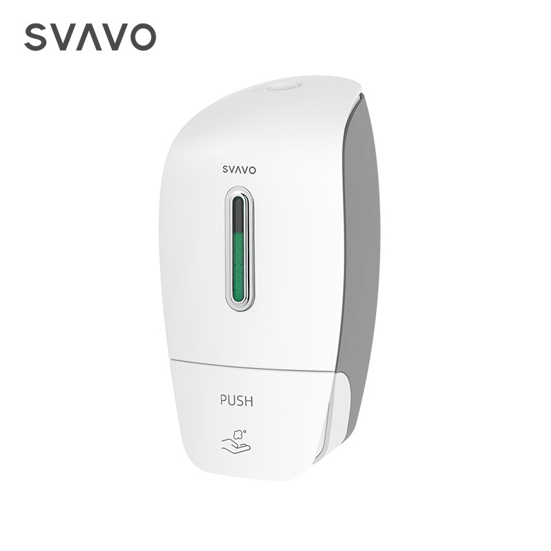 SVAVO Hotel Bathroom Wall mounted Plastic Manual 800ml refillable Liquid Gel Shampoo Foam Soap Dispenser