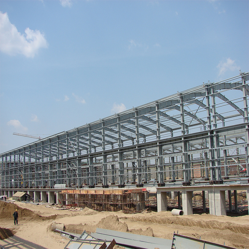 Large span prefabricated steel structure warehouse steel structure workshop one stop construction products factory supplier