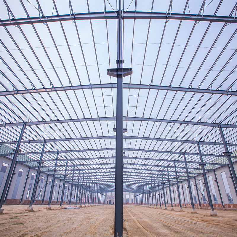 Large span prefabricated steel structure warehouse steel structure workshop one stop construction products factory supplier