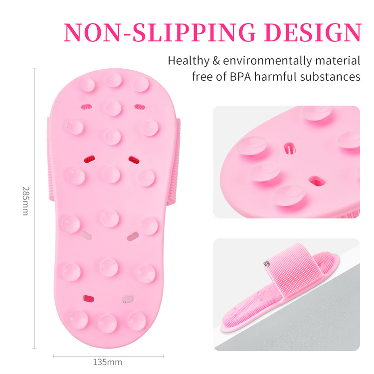 Health Care Callus Remover Cleaner Massage Brush Bathroom Products Silicone Shoe Foot Scrubber Shower Slipper for washing feet