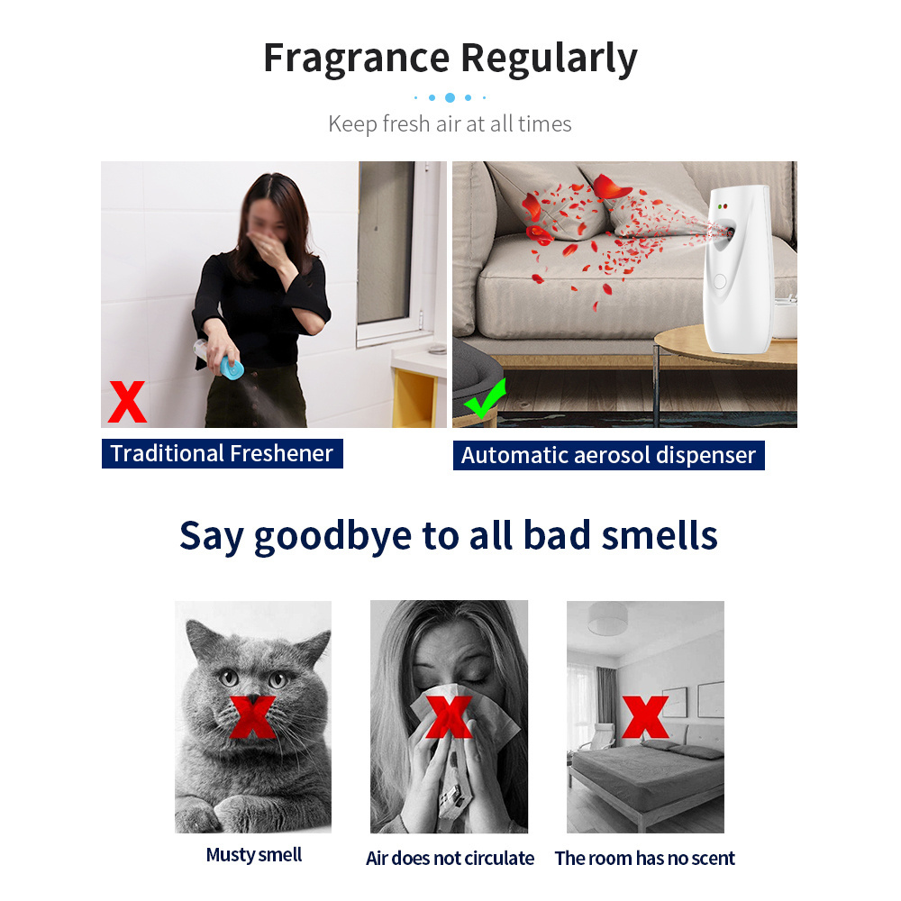 factory price OEM ODM service intelligent timing aerosol fragrance wall mounted air freshener scent dispenser for bathroom