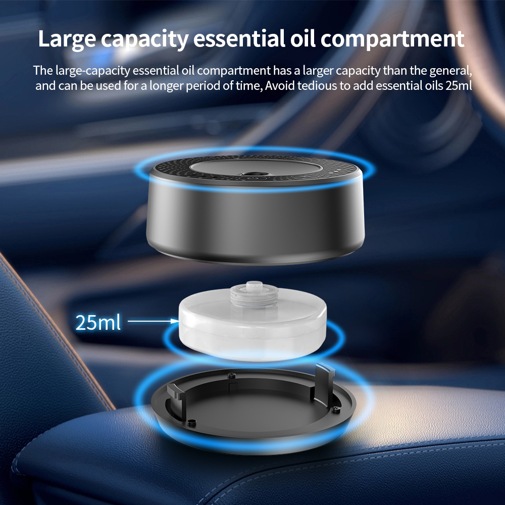 2024 Smart Waterless Electric Auto Essential Oil Portable Usb Mini Car Aroma Diffuser For Cars Humidifier Car Aroma Diffuser