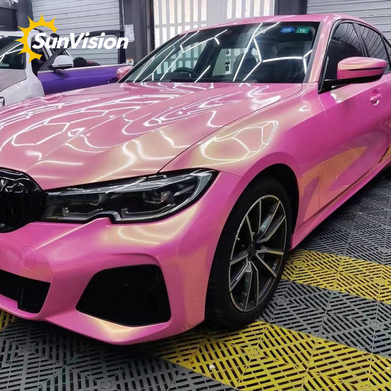 Matte Car Paint Color Change Film Golden Luster Pink Yellow Sand Gold Powder Matte Gloss Vinyl Wrap Rolls color ppf