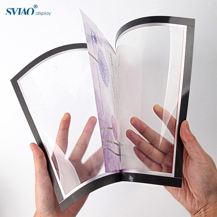 Double side display plastic A4 pvc magnetic pvc certificate photo frame