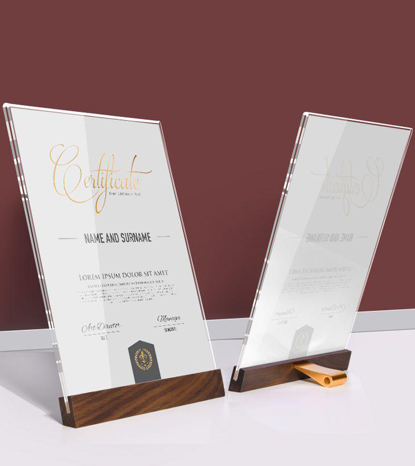 SVIAO A4 Certificate Display Photo Frame Company Qualification Wooden Paper Certificate Holder Office Company License Framework