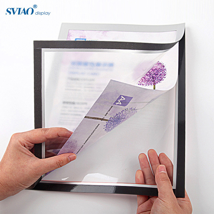 Double side display plastic A4 pvc magnetic pvc certificate photo frame