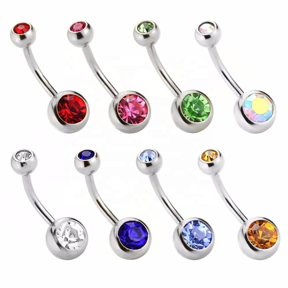 Fashion Jewelry Piercing Simple Belly Rings Most Popular Belly Ring Teardrop 316l Surgical Steel Custom Belly Rings