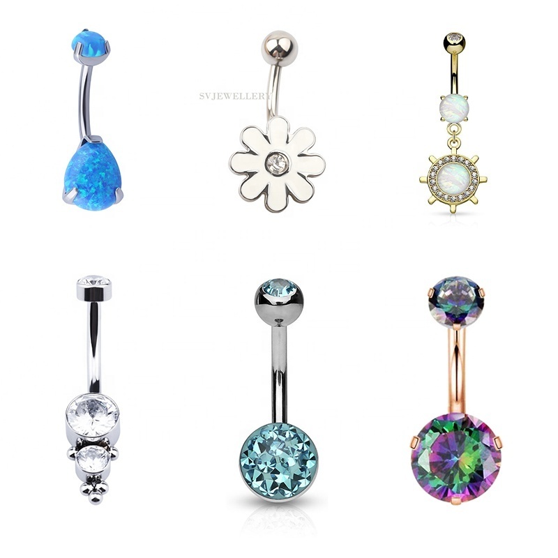 2023 Luxury Titanium Stainless Steel Belly Ring Manufacturers Summer Navel Belly Ring Sexy Navel Piercing