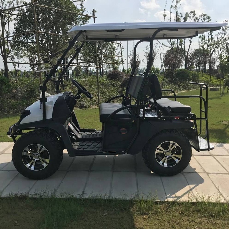 New Model Off Road Battery Powered Electric Golf Cart 4 Seater With Folding Windshield