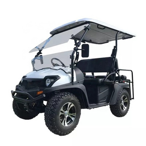 New Model Off Road Battery Powered Electric Golf Cart 4 Seater With Folding Windshield