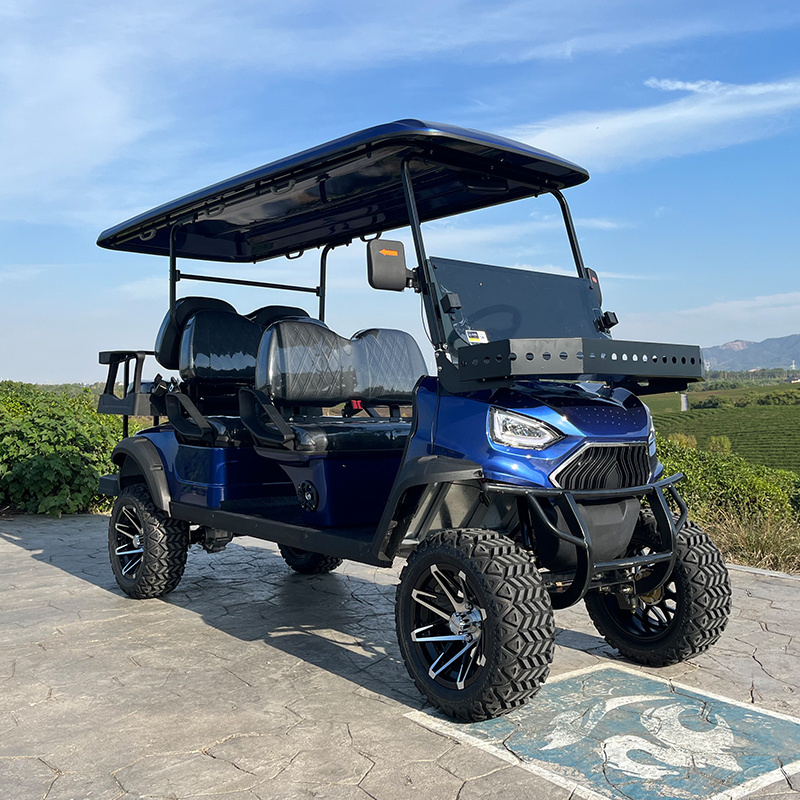 Lithium Latest 5kw Electric 4 Wheel Drive Utv Golf Cart 2+4 Seater