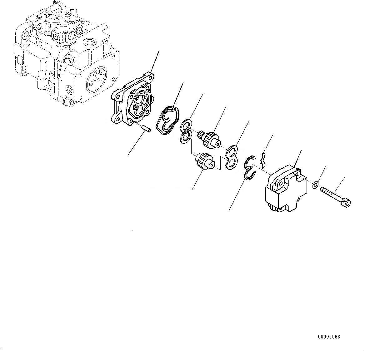 Mini Excavator Parts PC27MR-2 PC27MR-3 PC30MR-3 PC30UU-3 Gear Pump Assy 705-41-02700 Pilot Pump