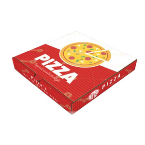 Custom Fast Food Pizza Box Auto Lock Bottom Folding Carton Paper Container Packaging Pizza Boxes