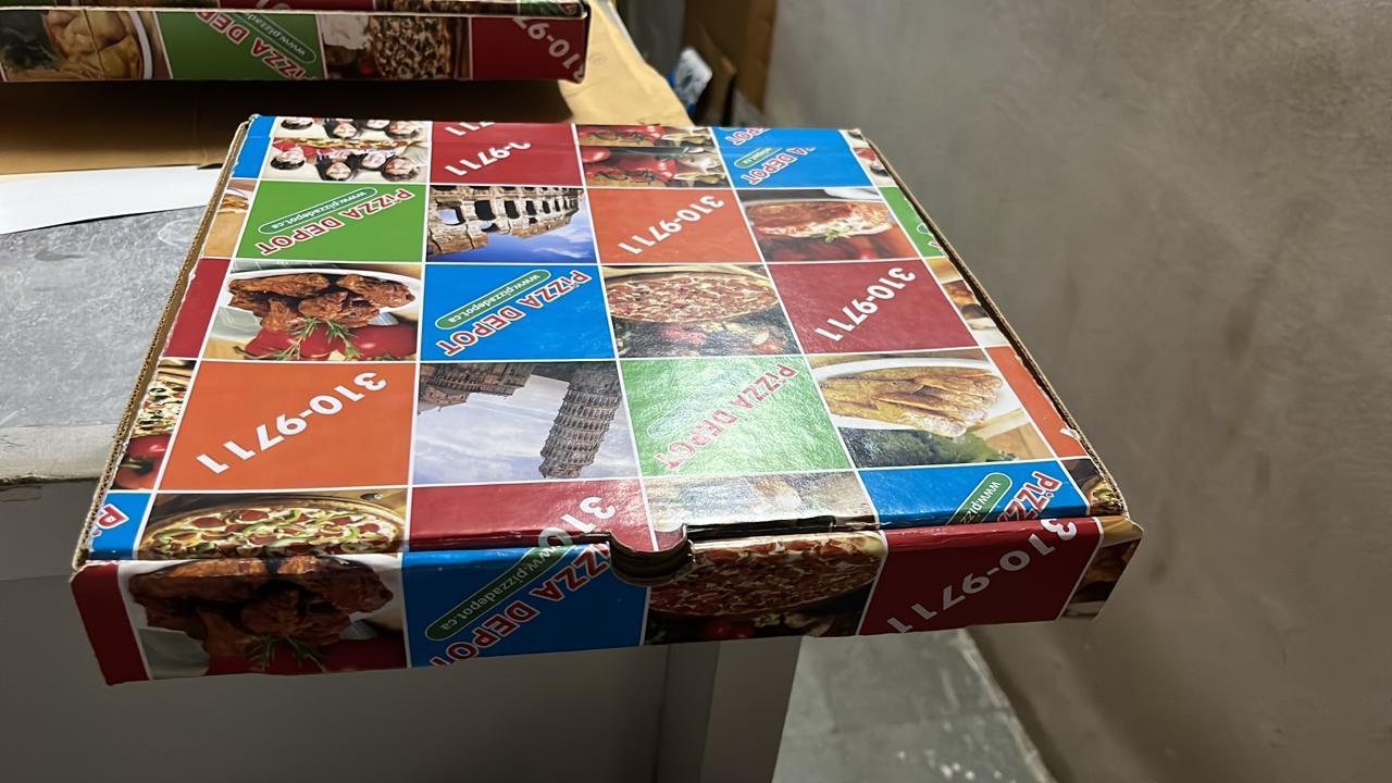 Custom Fast Food Pizza Box Auto Lock Bottom Folding Carton Paper Container Packaging Pizza Boxes