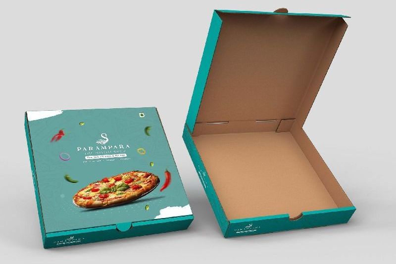 Custom Fast Food Pizza Box Auto Lock Bottom Folding Carton Paper Container Packaging Pizza Boxes