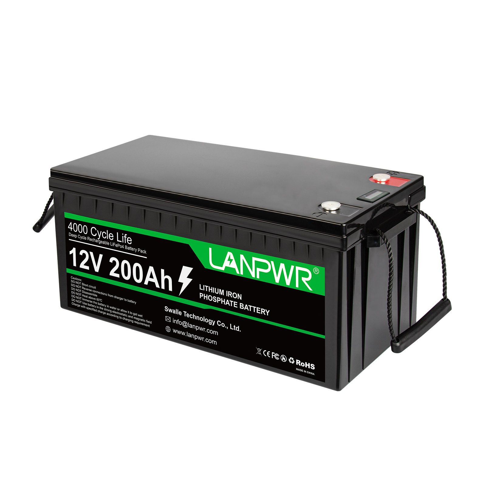 LANPWR  Best Seller Us Germany12V Deep Cycle Solar Rv Caravan Marine Lithium Ion Batteries 12v 200ah Lifepo4 Battery