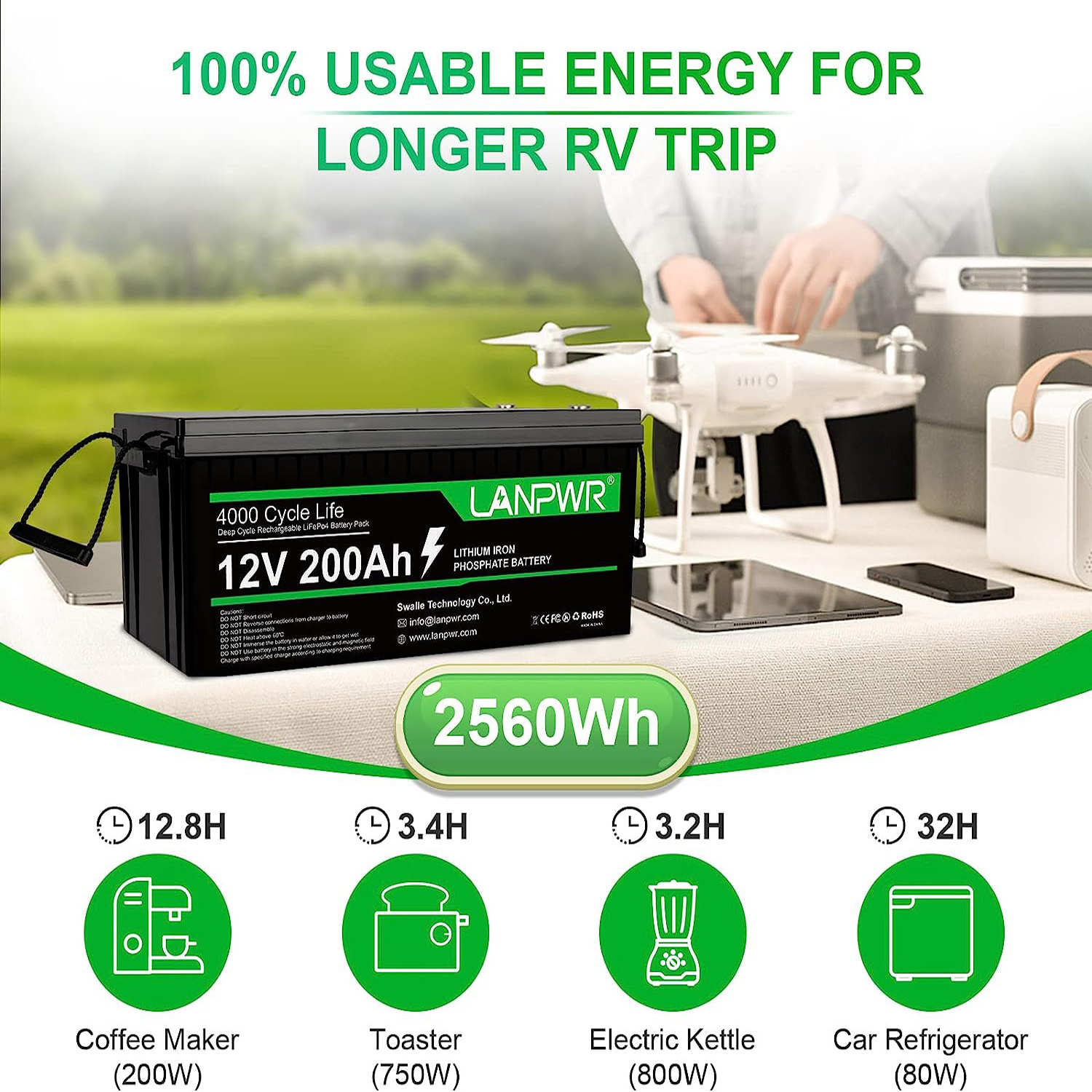 12.8V Solar Energy Storage Lifepo4 Battery With BMS 12V 100Ah 200Ah 300Ah Lifepo4 Battery Pack For Golf Cart RV Camping Boats