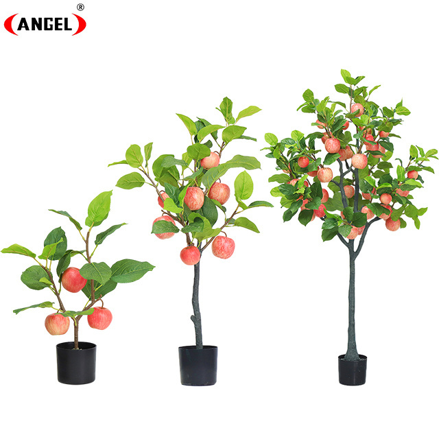 Mini Artificial Bonsai Fruit Tree Simulated Plastic Plant with Pot Living Room Office Garden Decor Ornament