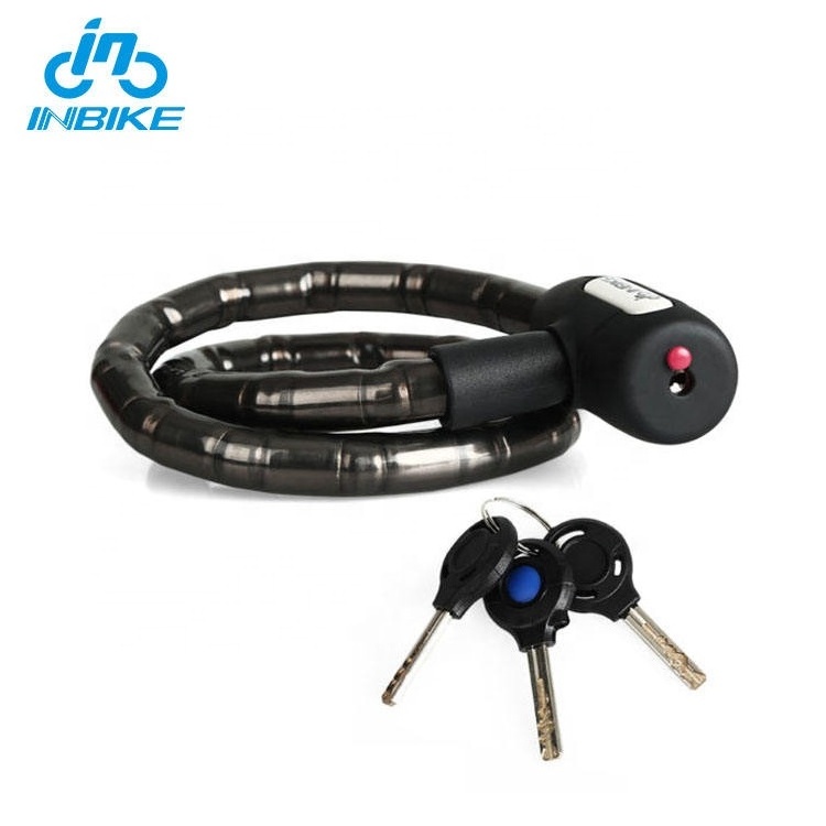 Inbike Anti-theft 0.85mCycling Motorcycle Security MTB Chain Cable Bike Bicycle Lock with Keys