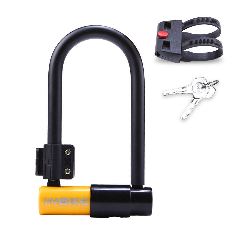 Inbike High Quality New Design Cables Bike U lock With Keys  Bicycle Lock