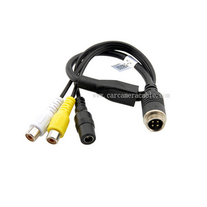 GX12 4pin  AVIATION MALE OR FEMALE  Screw Cables connect BNC RCA video cable adapter  for connecting vehicle rear view cameras