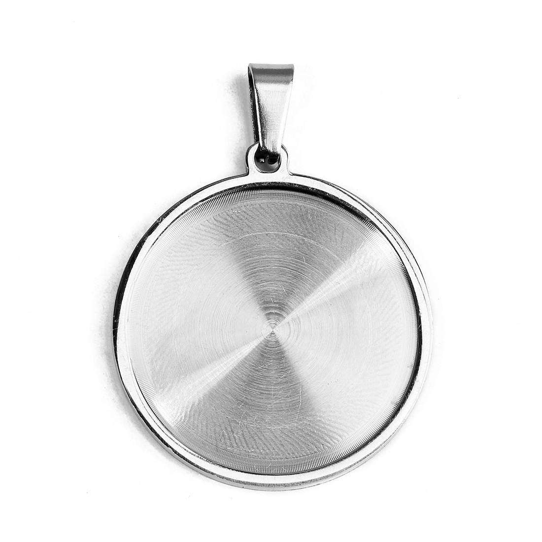 Inner diameter 40mm Large Stainless Steel Round Blank Bases For Pendants Tray Cabochon Bases Setting Jewelry Making Supplies