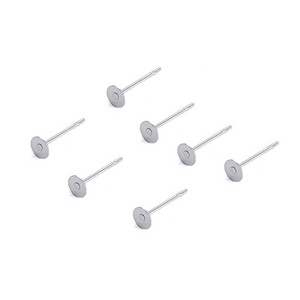 316L stainless steel Dia 4/5/6/8/10mm Gold Stud Earrings Back Plug Ear Pins Ball Needles for DIY Jewelry Making Findings