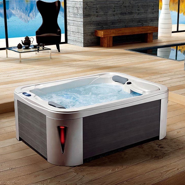 Freestanding outside garden stainless steel jets hot tubs 3 people massage whirlpool spa