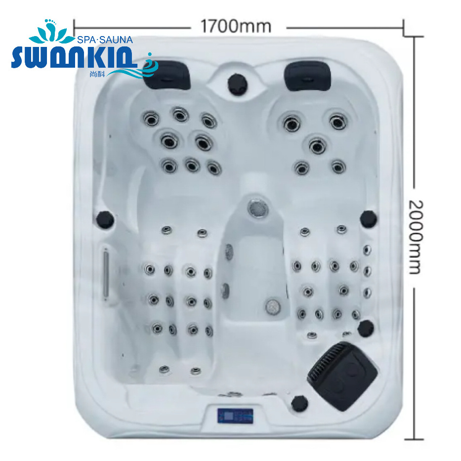 swankia Big Massage bathtub spa outdoor whirlpool 3 person swim Hydromassage Hot Tub with Thermostatic heating bath