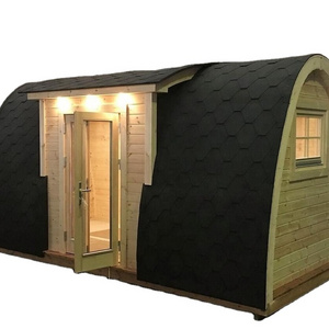 Insulated Wooden House Camping Pod with side entrance