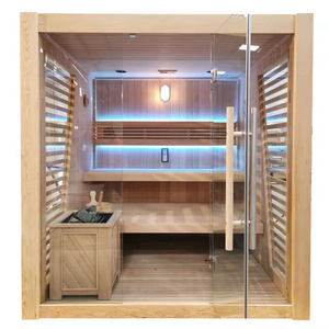 swankia Luxury hemlock wood sauna traditional 6 people  sauna room