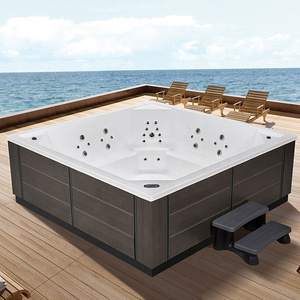 02 9 Person Deluxe Balboa System America Acrylic Hot Tub Outdoor SPA with Jacuzzier/ Party massage Bathtub Hot Tub