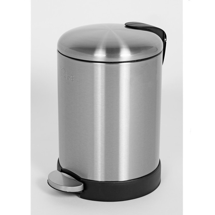 Stainless Steel Slow soft close dustbin pedal bin for indoor places