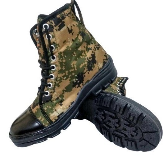 canvas camo jungle boots with rubber sole jungle trekking boots