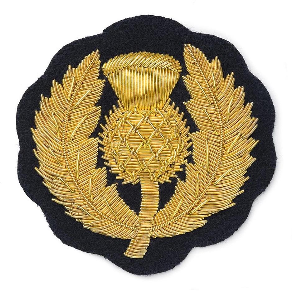 bullion wire crest emblem hand made embroidery crest badges custom hand embroidery badges- made in india