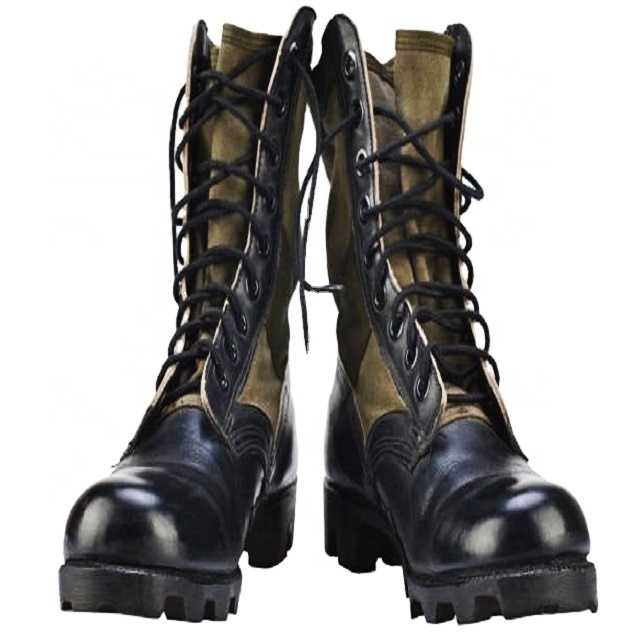 canvas camo jungle boots with rubber sole jungle trekking boots