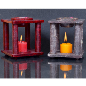 Aroma Oil Burner Natural Stone Soapstone Aromatic  Diffuser Four Pillar Burner Crafted Essential Oil Burner Resin