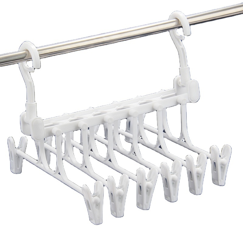 Multifunction Adjustable Outdoor Hanger Cabinet Hanger White Plastic Hangers Wardrobe Clothes Pants Rack