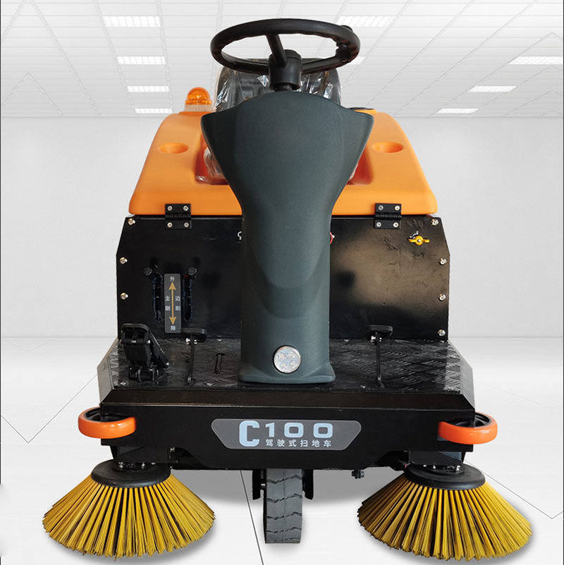 2024 small street sweeper industrial sidewalk sweeper automatic ride on road sweeper floor cleaning machine