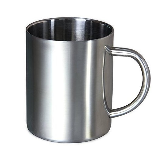 Stainless Steel Double Walled Mugs 100% BPA Free 15oz Metal Coffee mug Insulated Cup with Handles Keep Drinks Hot or Cold Longer