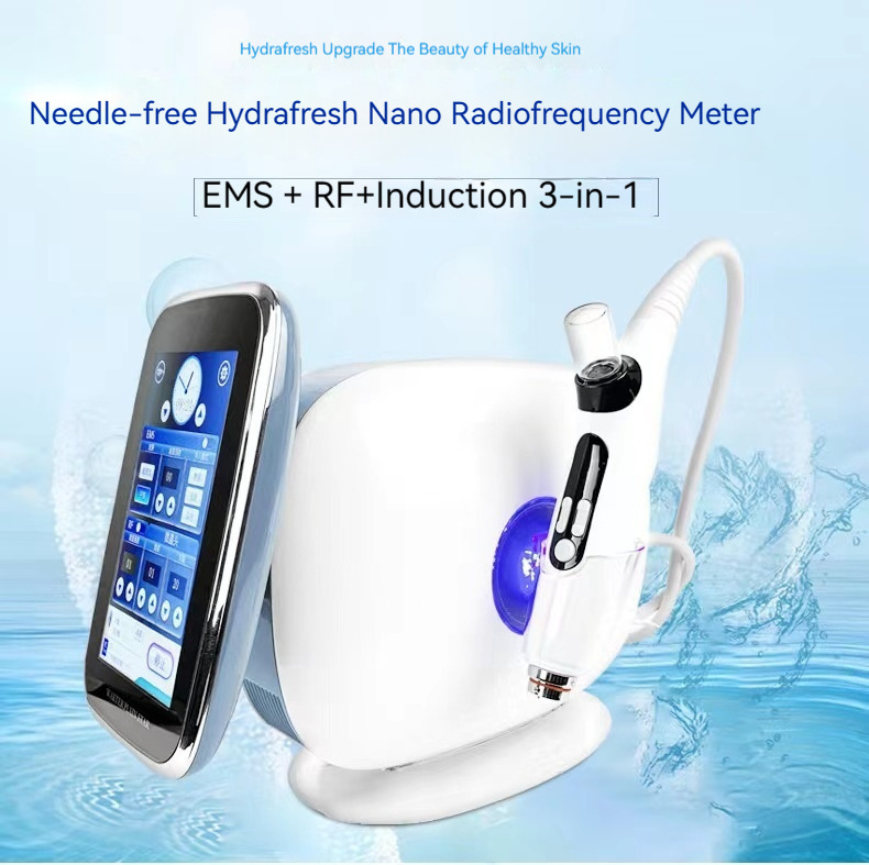 Needle-Free EMS RF Mesotherapy Machine for Facial Beauty Face Lift and Acne Removal Compatible with UK AU US EU Plugs